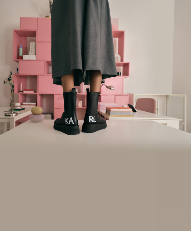cizme negre Karl Lagerfeld