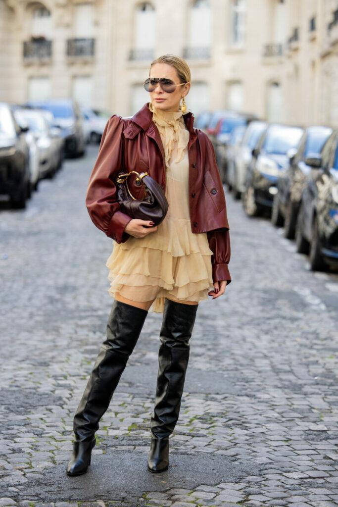 cizme peste genunchi cu rochii